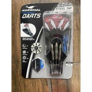 Narwhal Tournament Steel Tip Darts 3 Darts Pack Metal Tip Set NEW!